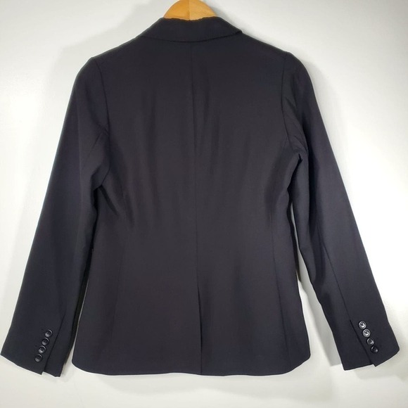 Banana Republic Wool Stretch 2 Button Blazer Black Size 4 - Picture 5 of 11